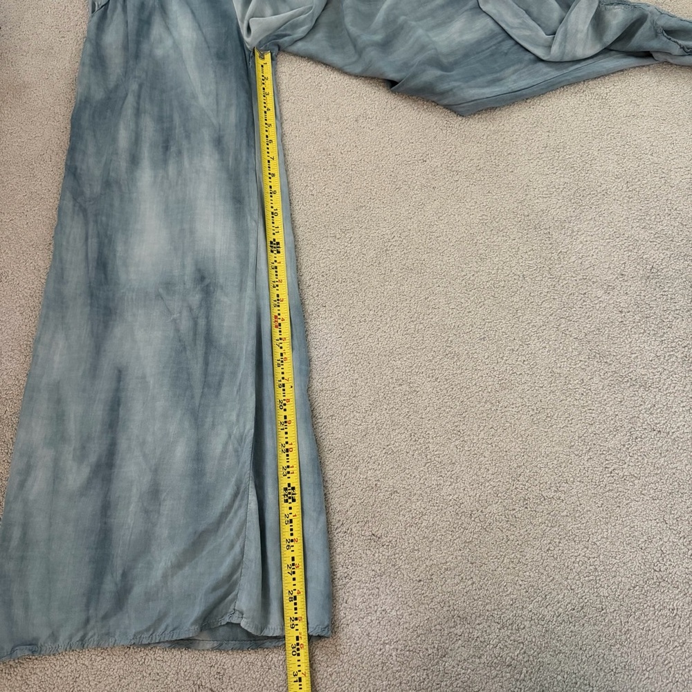 Final Touch Blue Tie-Dye Wide Leg Palazzo Pants Smocked Waist Boho Small USA - Picture 4 of 9